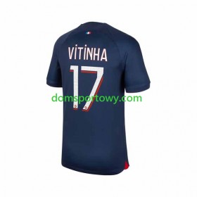 Koszulka Paris Saint-Germain Vitinha 17 Domowe Koszulki Piłkarskie 2023-2024 Krótki Rękaw